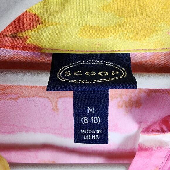 Scoop Multicolor Long Sleeve Tunic - Tie Dye - Size 8 - Elastic Waist - Picture 3 of 8